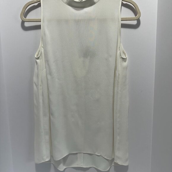 LOFT Women's 100% Rayon Round Neck Sleeveless with Hook & Eye Closure Top - Picture 1 of 5